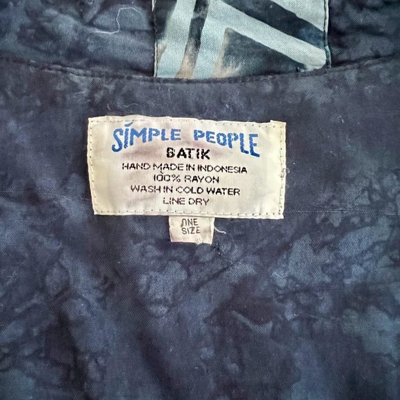 Vintage Patchwork Batik Quilted Duster Kimono Overcoat - OS Simple People Batik - Picture 4 of 10